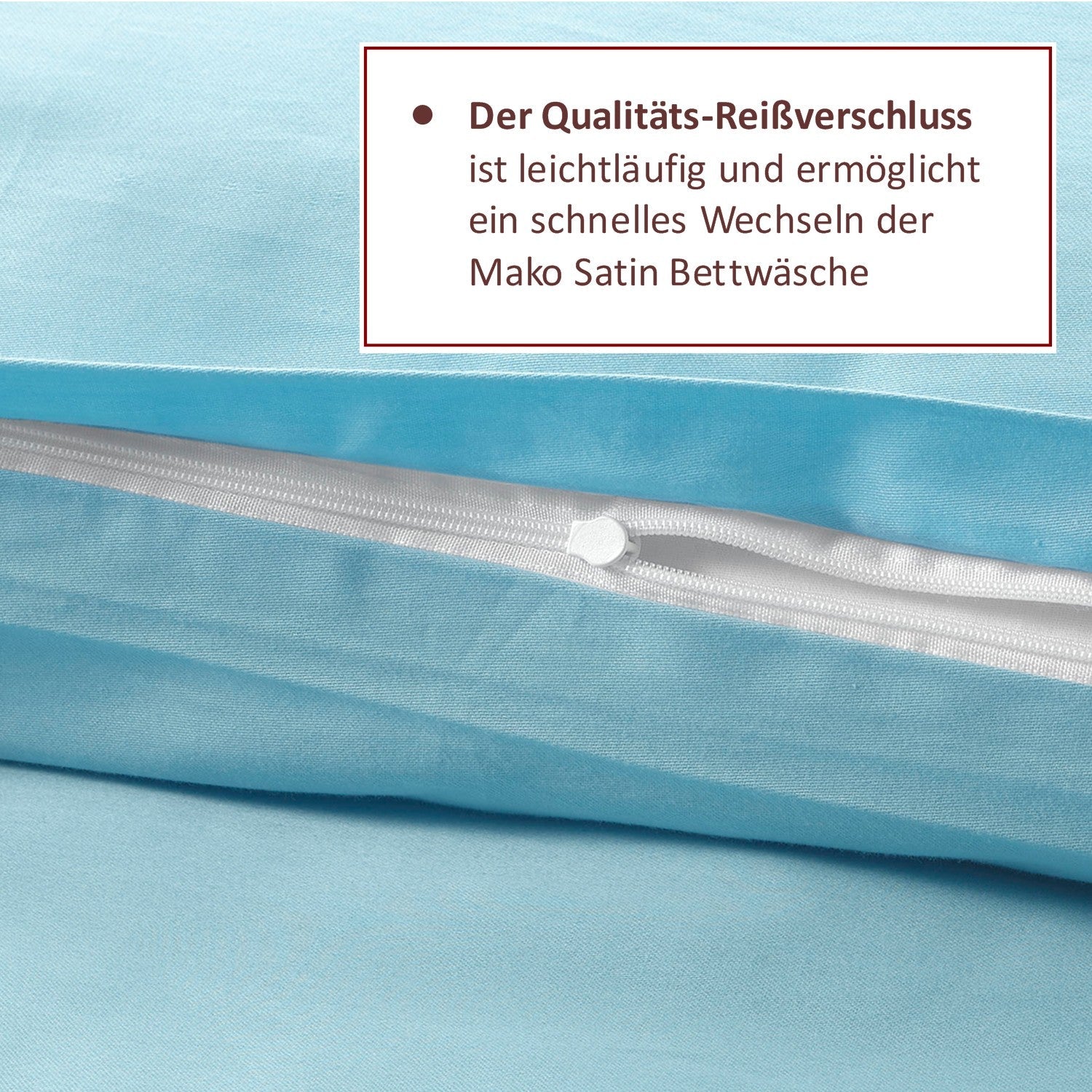 Bettwäsche Set - Mako Satin - Aqua - RIEMTEX