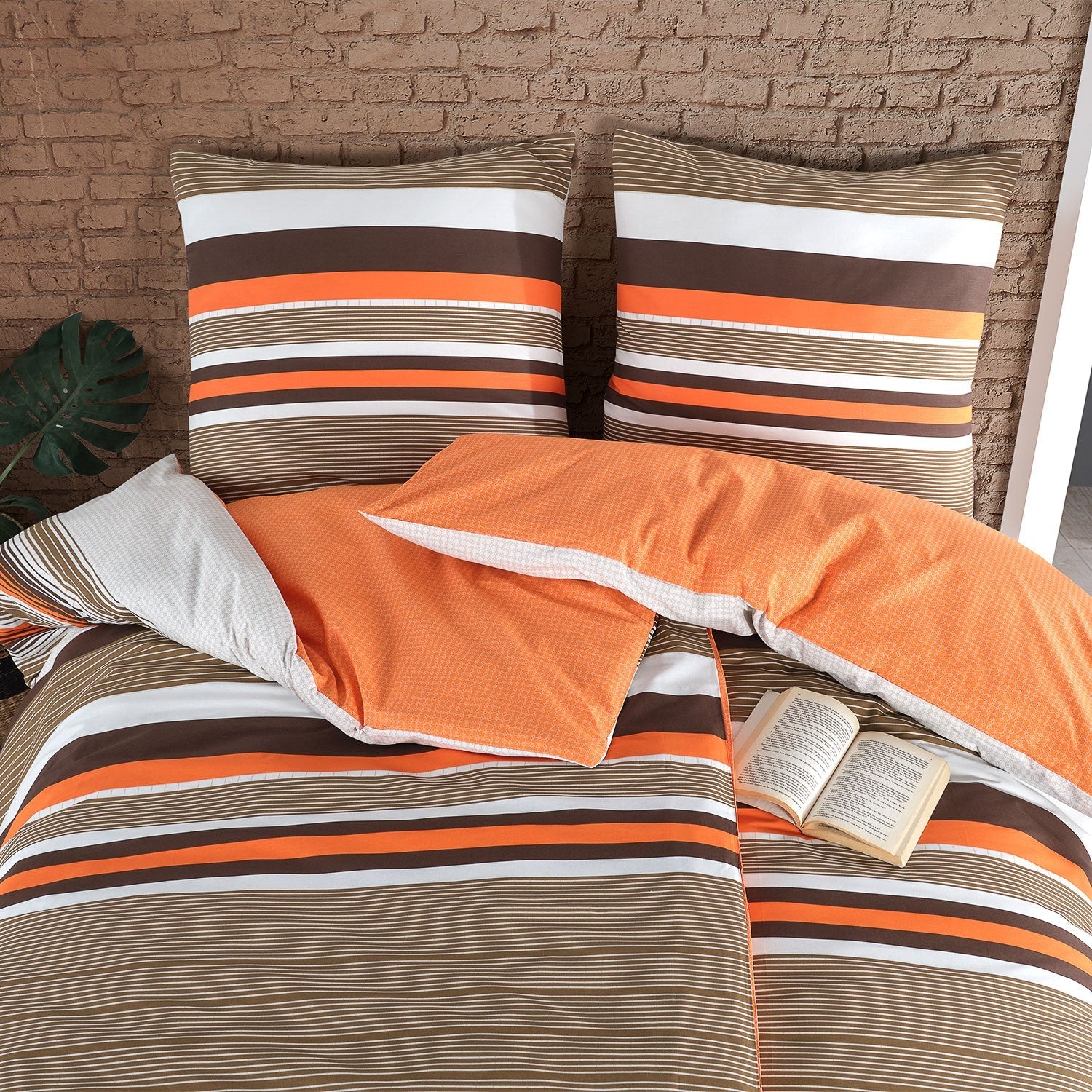 rennrad bettwäsche Renforcé Bettwäsche "Touch Orange" online kaufen