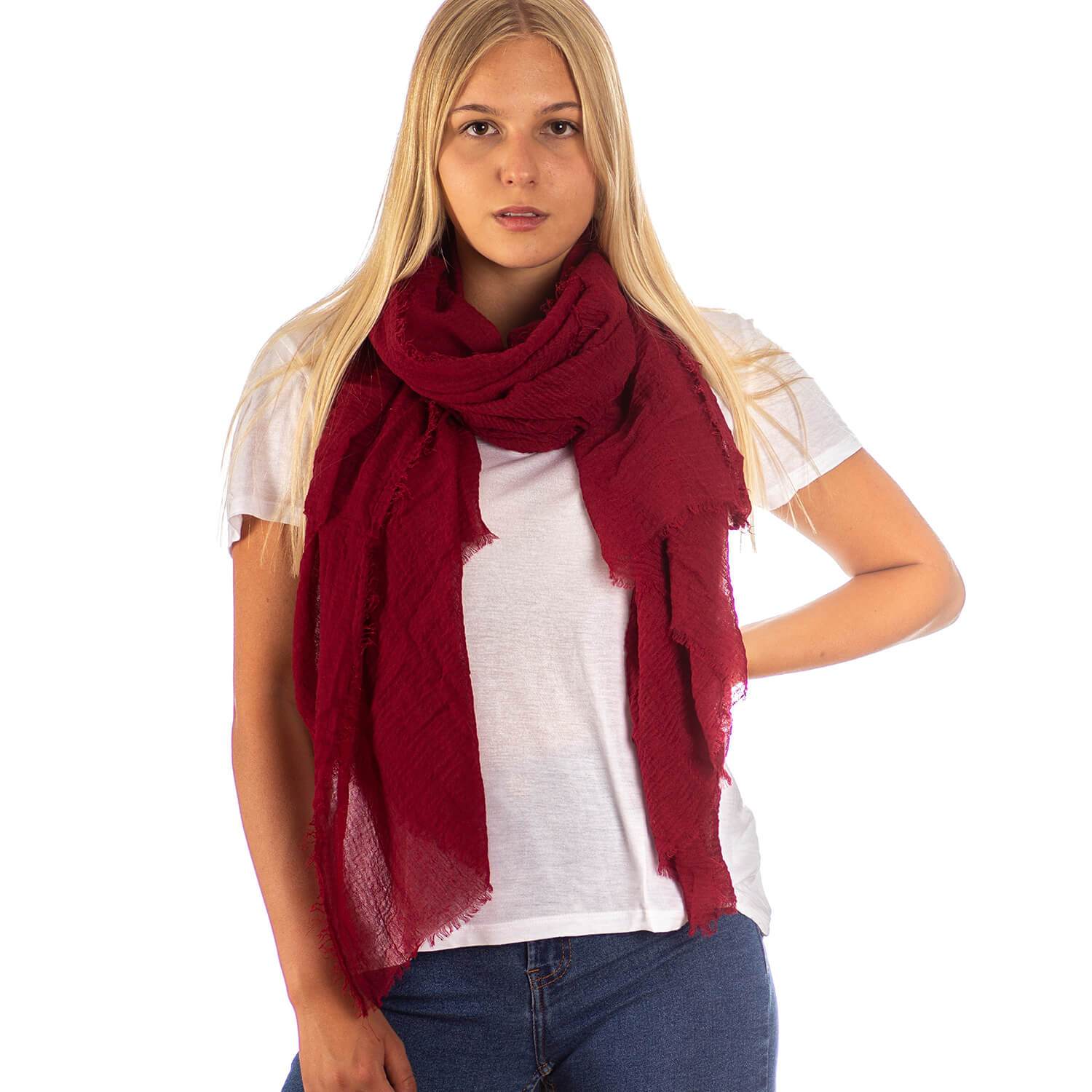 Pashmina Schal in Bordeaux - RIEMTEX