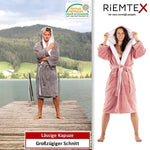 Bademantel mit Kapuze Creme - RIEMTEX