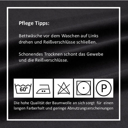 Bettwäsche Set - Mako Satin Anthrazit - RIEMTEX
