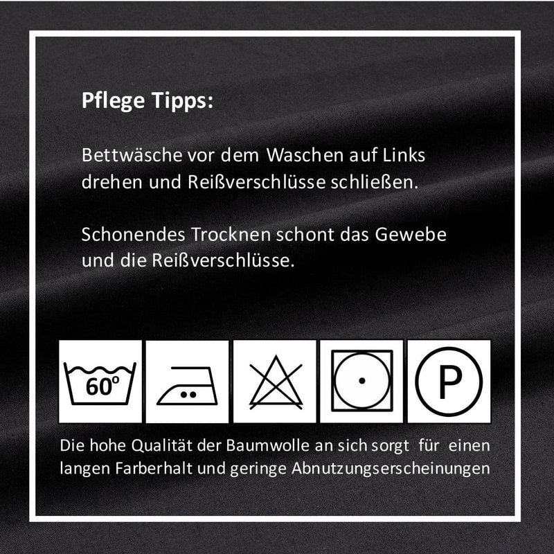 Bettwäsche Set - Mako Satin Anthrazit - RIEMTEX