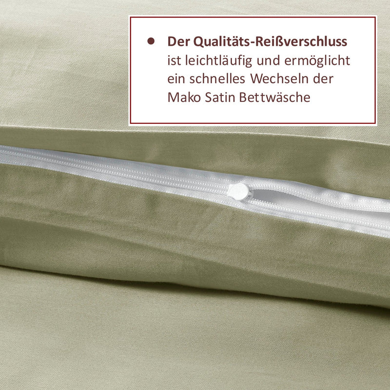 Bettwäsche Set - Mako Satin Lightgreen - RIEMTEX