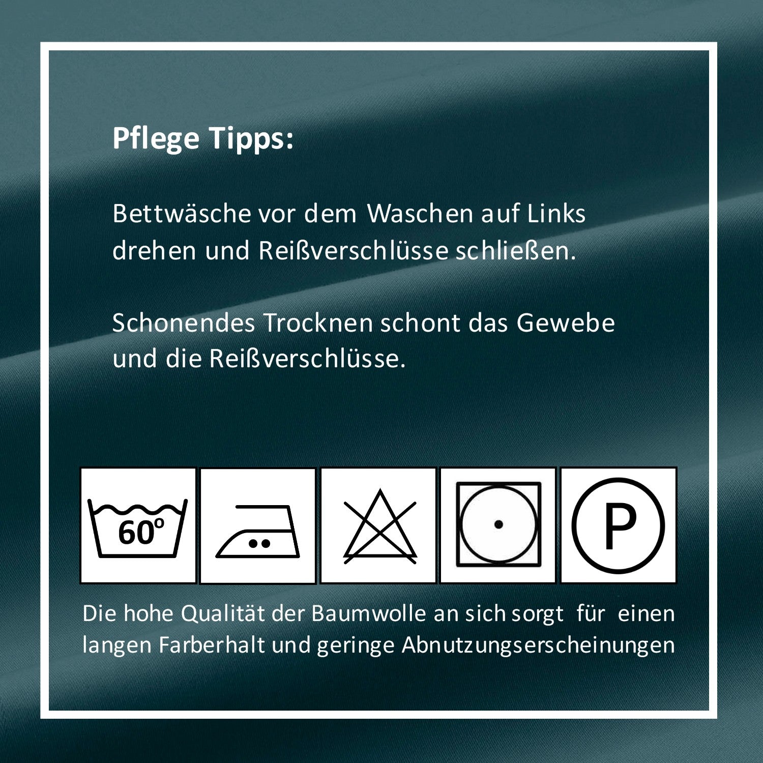 Bettwäsche Set - Mako Satin - Petrol - RIEMTEX