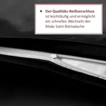 Bettwäsche Set - Mako Satin - Schwarz - RIEMTEX