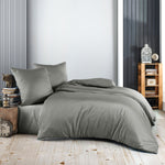 Bettwäsche Set - Mako Satin - Silber - RIEMTEX