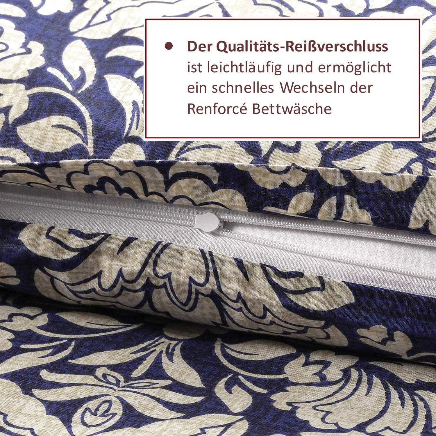 Bettwäsche Set - Renforcé - Estella Dark Blue - RIEMTEX