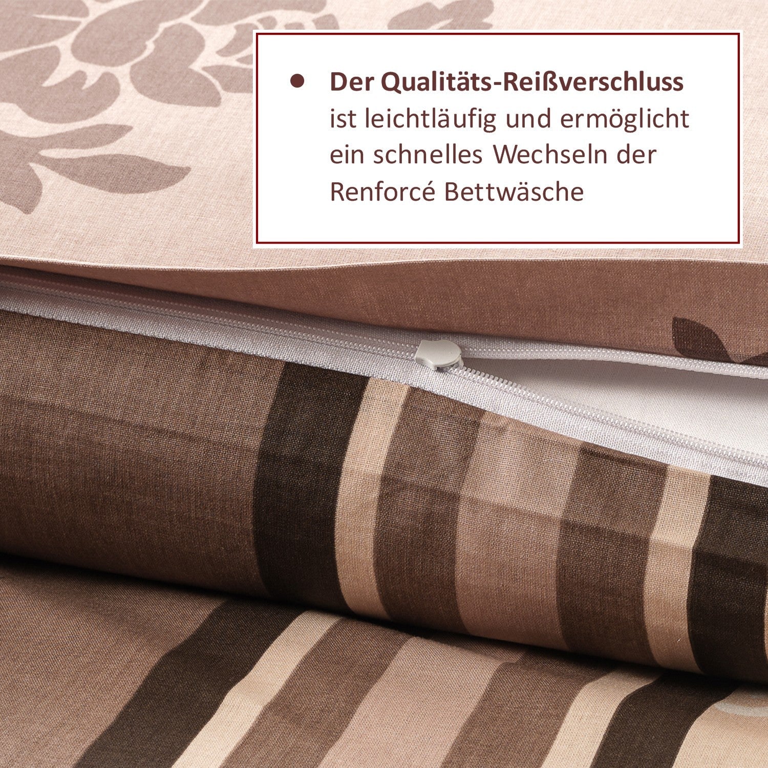 Bettwäsche Set - Renforcé - Natura Brown - RIEMTEX