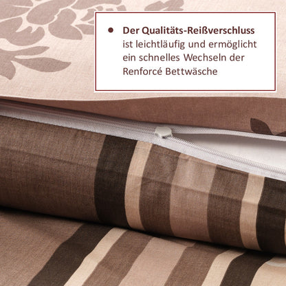Bettwäsche Set - Renforcé - Natura Brown - RIEMTEX