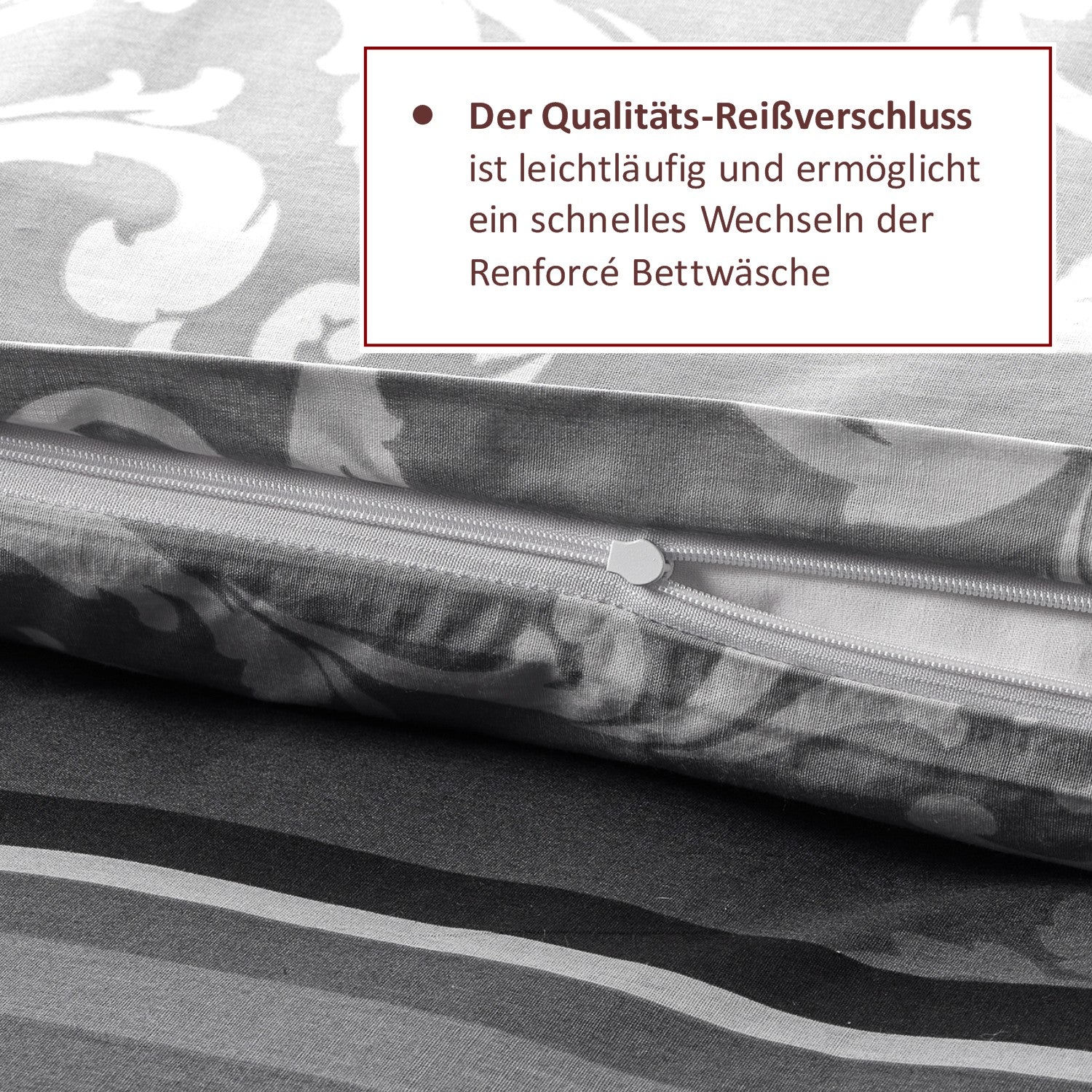 Bettwäsche Set - Renforcé - Natura Grey - RIEMTEX