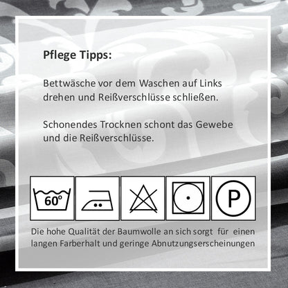 Bettwäsche Set - Renforcé - Natura Grey - RIEMTEX