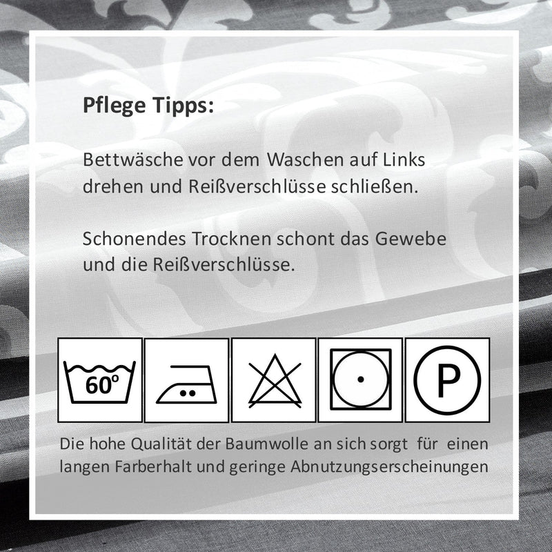 Bettwäsche Set - Renforcé - Natura Grey - RIEMTEX