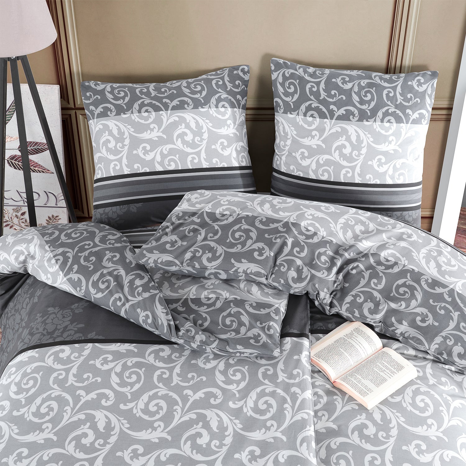 Bettwäsche Set - Renforcé - Natura Grey - RIEMTEX
