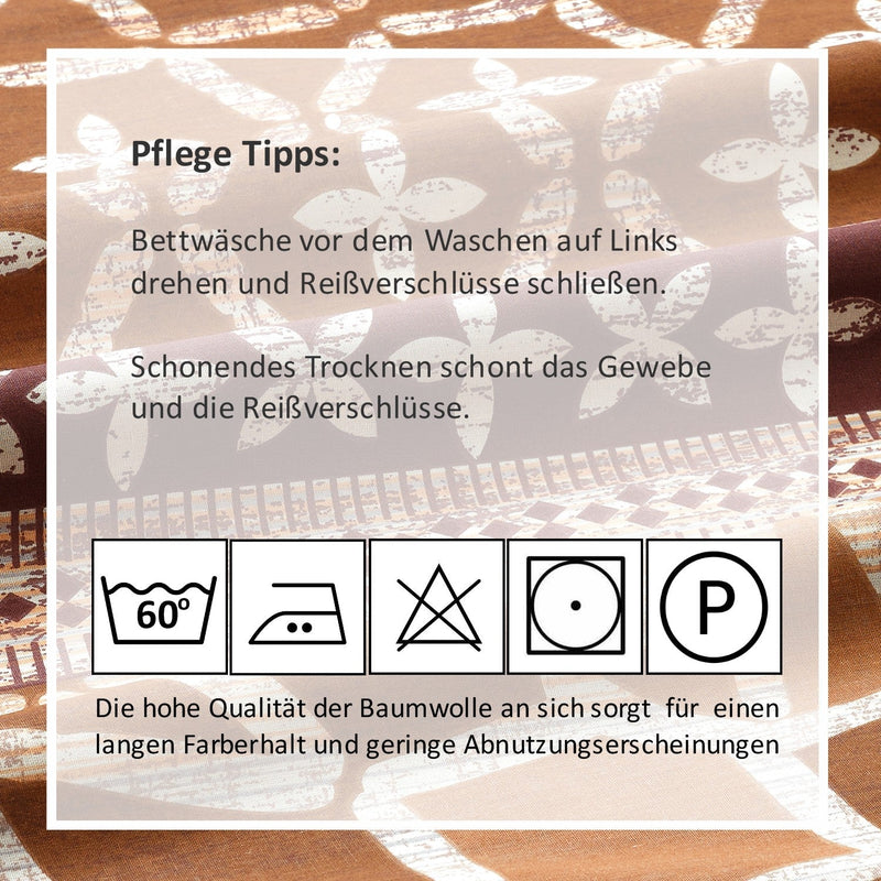 Bettwäsche Set - Renforcé - Navys Brown - RIEMTEX