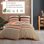 Bettwäsche Set - Renforcé - Touch Orange - RIEMTEX