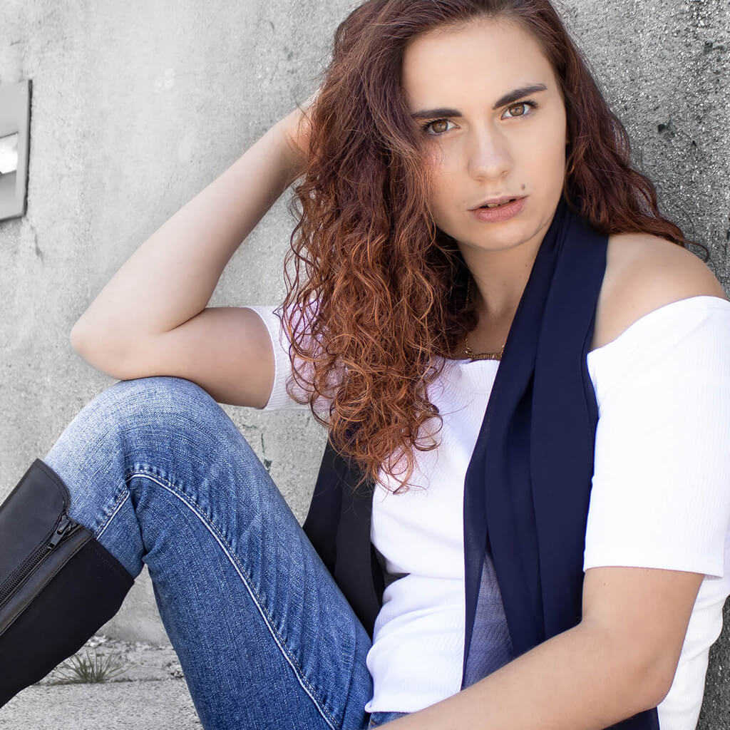 Damen Schal Tuch in Rot - RIEMTEX