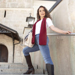 Damen Schal Tuch in Rot - RIEMTEX
