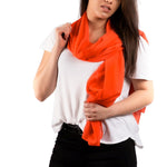 Damenschal aus Chiffon in Orange - RIEMTEX