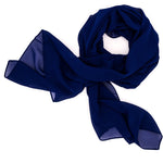 Damenschal aus Chiffon in Royalblau - RIEMTEX