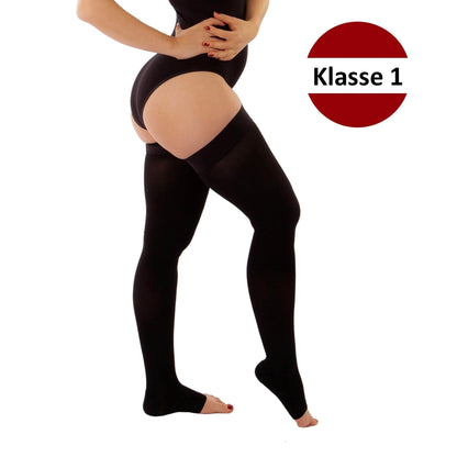 Medizinische Kompressionsstrümpfe Klasse 1 Schwarz - RIEMTEX
