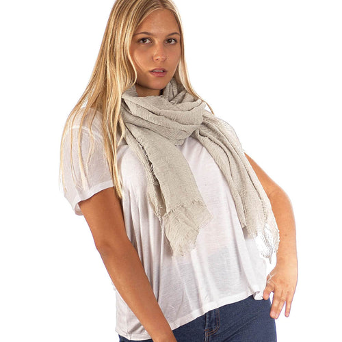 Pashmina Schal in Stein-Grau - RIEMTEX