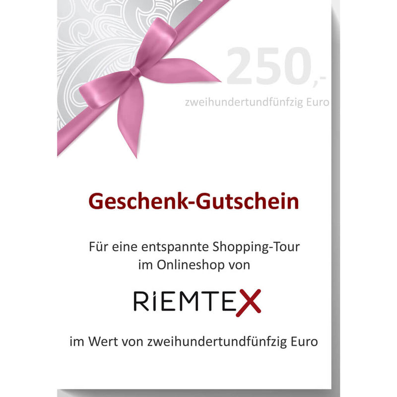 RIEMTEX Geschenkgutscheine - RIEMTEX