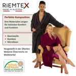 TWIN VELOUR Bademantel Anthrazit - RIEMTEX