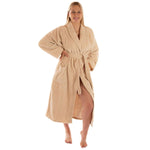 TWIN VELOUR Bademantel Beige - RIEMTEX