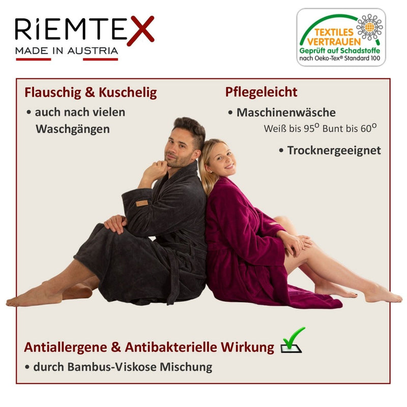 TWIN VELOUR Bademantel Beige - RIEMTEX