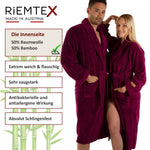 TWIN VELOUR Bademantel Brombeere - RIEMTEX