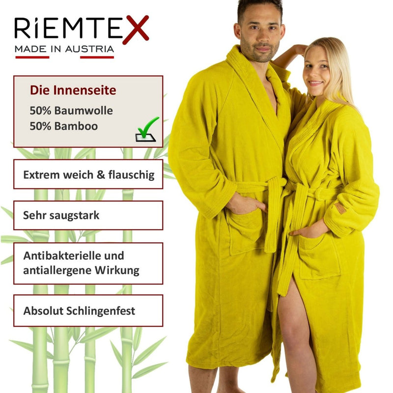 TWIN VELOUR Bademantel Kiwi - RIEMTEX