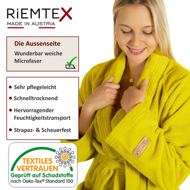 TWIN VELOUR Bademantel Kiwi - RIEMTEX