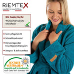 TWIN VELOUR Bademantel Petrol - RIEMTEX