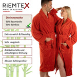 TWIN VELOUR Bademantel Terracotta - RIEMTEX