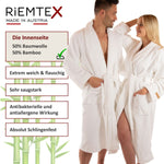 TWIN VELOUR Bademantel Weiß - RIEMTEX